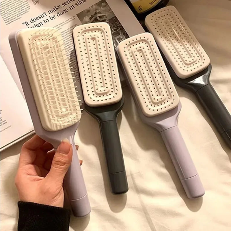 Rotatable Self Cleaning Hair Brush 